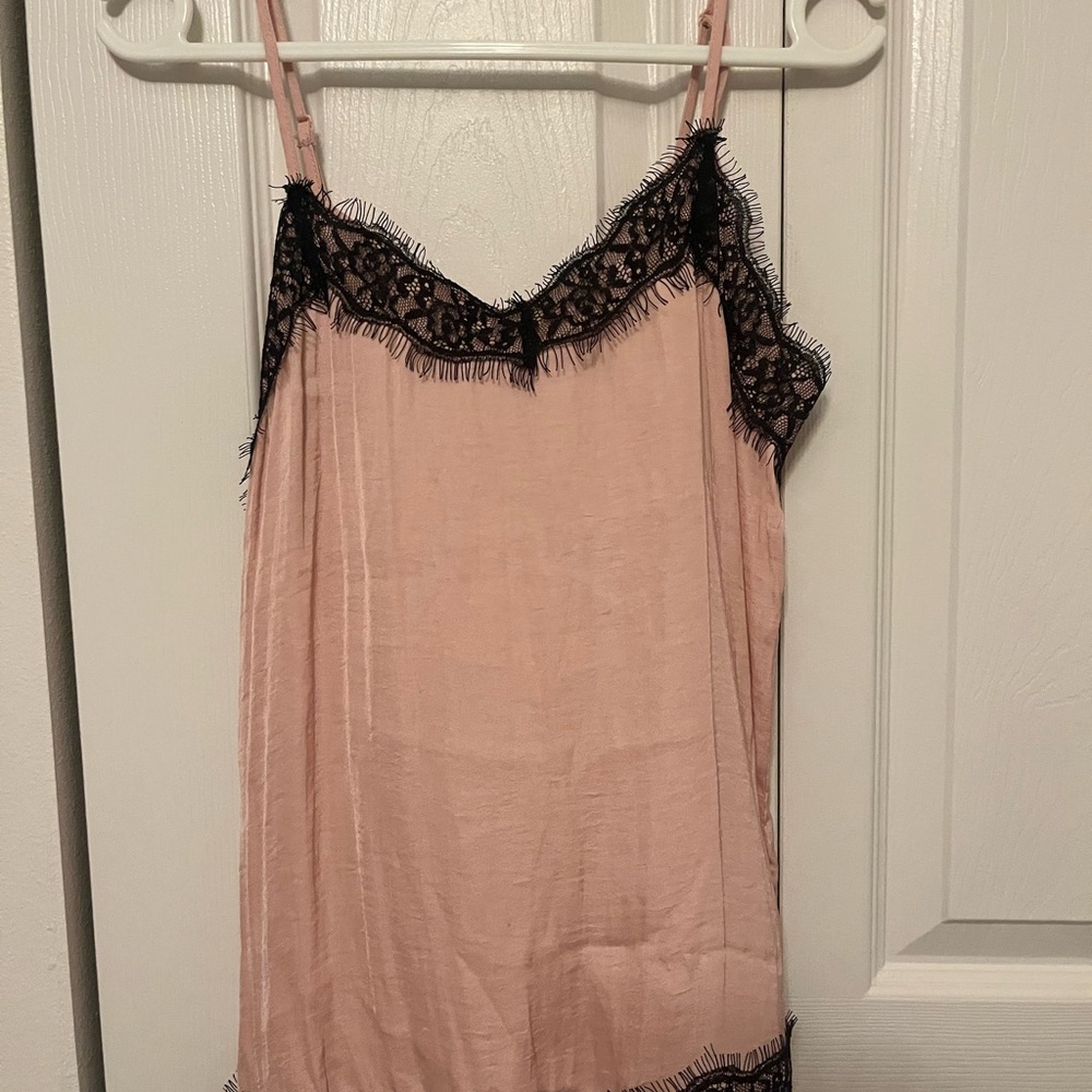 Love Fire Pink Lace Trim Cami Top